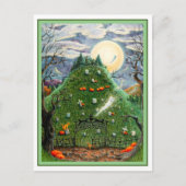 KATTENGEESTEN OP NEGEN LEVENS BEGRAAFPLAATS, GRIEZ FEESTDAGENKAART (Voorkant)