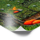 KATTENGEESTEN OP NEGEN LEVENS BEGRAAFPLAATS, GRIEZ FOTO AFDRUK (Hoek)