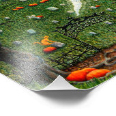 KATTENGEESTEN OP NEGEN LEVENS BEGRAAFPLAATS, GRIEZ FOTO AFDRUK (Hoek)