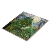 KATTENGEESTEN OP NEGEN LEVENS BEGRAAFPLAATS, GRIEZ TEGELTJE (Zijkant)