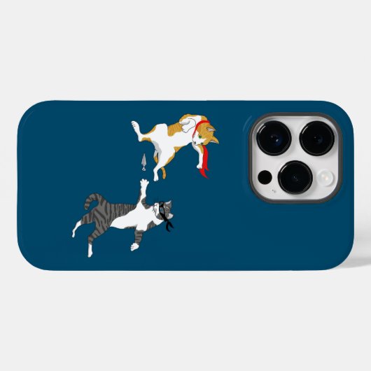 Kattengevecht Case-Mate iPhone Case (Achterkant (horizontaal))