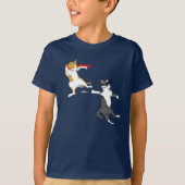 Kattengevecht T-shirt (Voorkant)