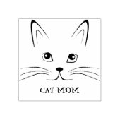 Kattengezicht aangepaste tekst rubberstempel (Afrduk)