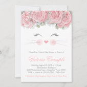 Kattengezicht Baby shower Kaart (Voorkant)