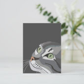 Kattengezicht Briefkaart (Staand voorkant)