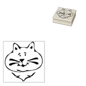 kattengezicht cartoon kunststempel rubberstempel (Gestempeld)