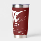 Kattengezicht gepersonaliseerd geïsoleerde drinkbeker (Links)