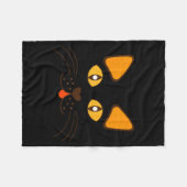 Kattengezicht Hoofd Grappig Schattig Halloween Kos Fleece Deken (Voorkant (Horizontaal))