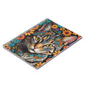 Kattengezicht in bloemen notitieboek (Linkerzijde)