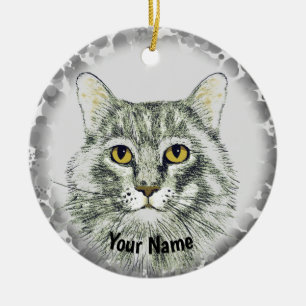 kattengezicht keramisch ornament