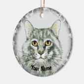 kattengezicht  keramisch ornament (Links)
