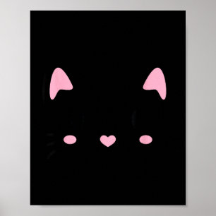 Kattengezicht kitten schattige katten liefhebbers poster