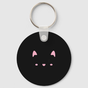Kattengezicht kitten schattige katten liefhebbers sleutelhanger