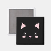 Kattengezicht kitten wimpers schattig grappig hall magneet (Voorkant / Achterkant)