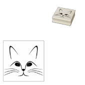 kattengezicht, kunststempel rubberstempel (Gestempeld)