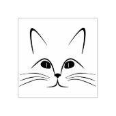 kattengezicht, kunststempel rubberstempel (Afrduk)