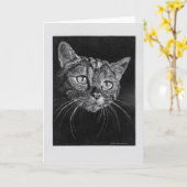 Kattengezicht lege kaart. kaart (Gele Bloem)