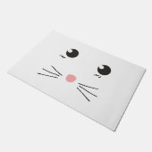 Kattengezicht lijntekening deurmat (Schuin)