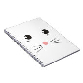 Kattengezicht lijntekening notitieboek (Rechterzijde)