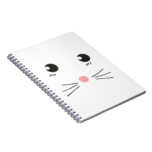 Kattengezicht lijntekening notitieboek (Rechterzijde)