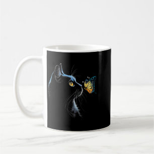 Kattengezicht - Met Vlinder Koffiemok