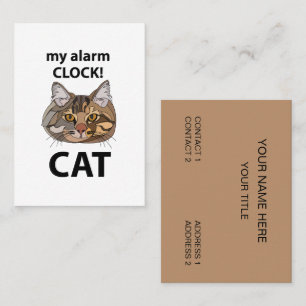 Kattengezicht Mijn Wekker Tabby Kat Visitekaartje