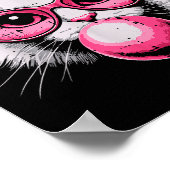 Kattengezicht Nk Bril Bubble Gum Schattige Kitty V Poster (Hoek)