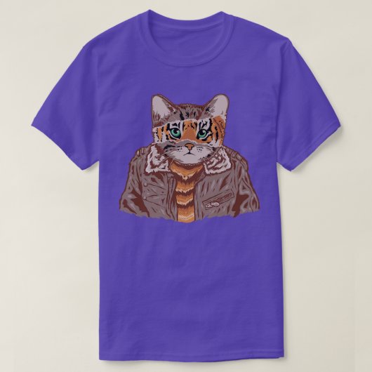 Kattengezicht op menselijk lichaam t-shirt (Design voorkant)