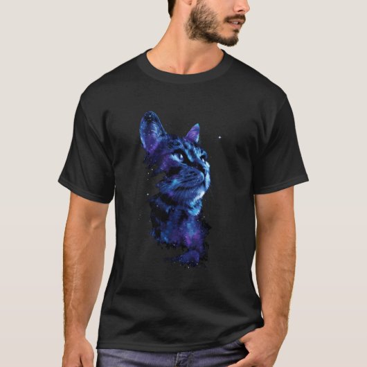 Kattengezicht ruimte t-shirt (Voorkant)