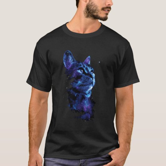 Kattengezicht ruimte t-shirt (Voorkant)