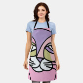 Kattengezicht Schort (Gedragen)