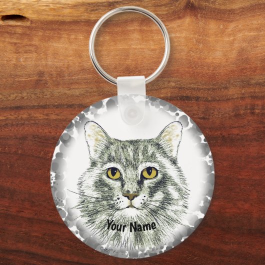 Kattengezicht Sleutelhanger (Voorkant)