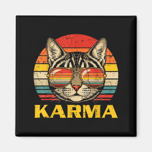 Kattengezicht Zonnebril Karma Grappige Kitten Kat Magneet