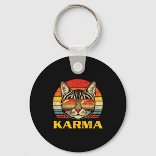 Kattengezicht Zonnebril Karma Grappige Kitten Kat Sleutelhanger