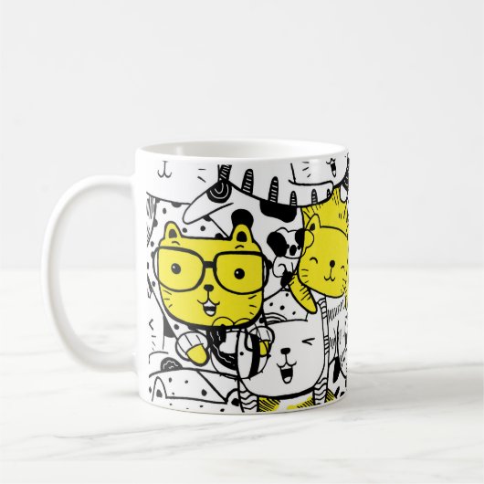 Kattengezichten Koffiemok (Links)