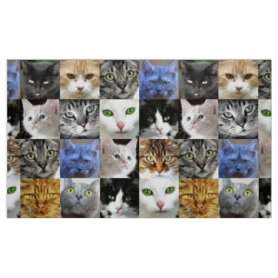 Kattengezichtencollage Naaiambachtstof Stof