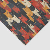 Kattengezichtjes Leuk Patroon Tissuepapier (Detail)