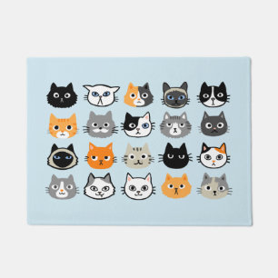 Kattengezichtjes   Schattige, grappige en geïrrite Deurmat