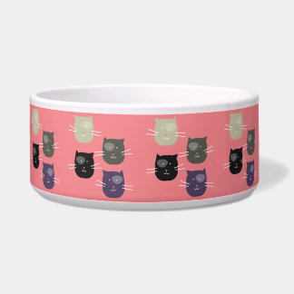 Kattengezichtpatroon elke kleur  voerbakje