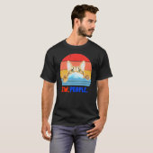 Kattengezichtsmasker Ew Mensen Vintag T-shirt (Voorkant volledig)