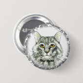 kattengezichtspeld ronde button 5,7 cm (Voorkant /achterkant)