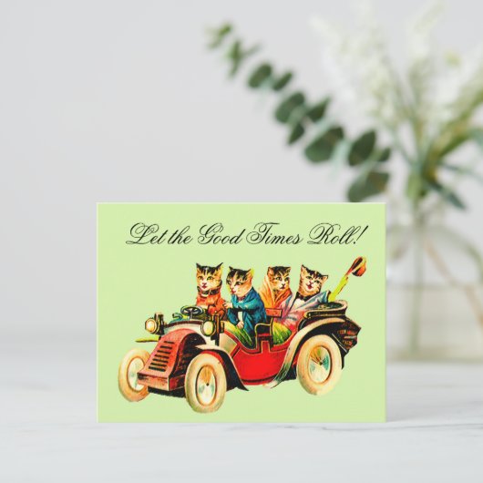  KATTENGROEP - LAAT DE GOEDE TIJDEN ROLLEN! DOOR A BRIEFKAART (Staand voorkant)