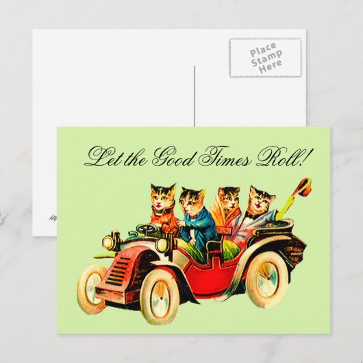  KATTENGROEP - LAAT DE GOEDE TIJDEN ROLLEN! DOOR A BRIEFKAART (Voorkant / Achterkant)