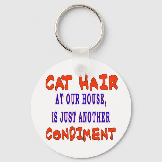 KATTENHAAR BIJ ONS THUIS SLEUTELHANGER (Voorkant)