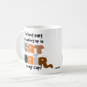 Kattenhaar in mijn beker Humoureuze kattendeksel M Koffiemok (Voorkant links)