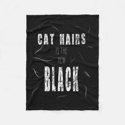 Kattenhaar is de nieuwe zwarte humor fleece deken (Voorkant)