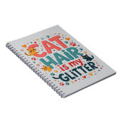 Kattenhaar is Mijn Glitter – Grappige Kattenliefhe Notitieboek (Rechterzijde)