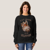 Kattenhaar Is Mijn Glitter Trui (Voorkant volledig)