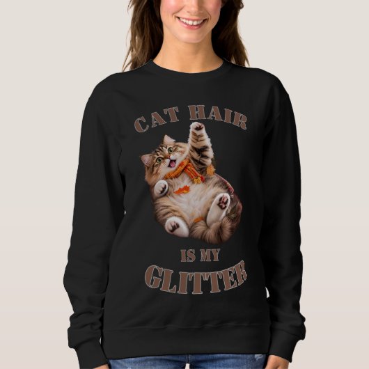 Kattenhaar Is Mijn Glitter Trui (Voorkant)