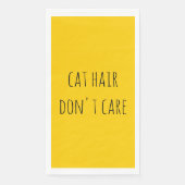 Kattenhaar kan het niet schelen grappige grap eenv servet (Voorkant)